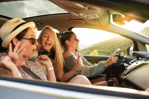 car audio system with people enjoying