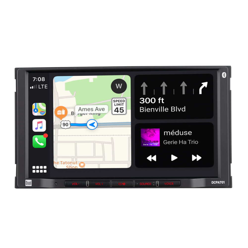 7 AV Car Receiver with Apple CarPlay and Android Auto - DCPA701