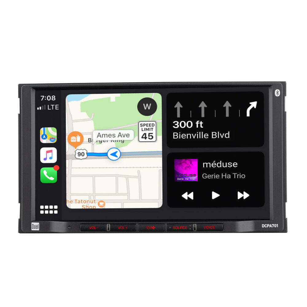 Dual - 7 AV Media Receiver with Apple CarPlay and Android Auto