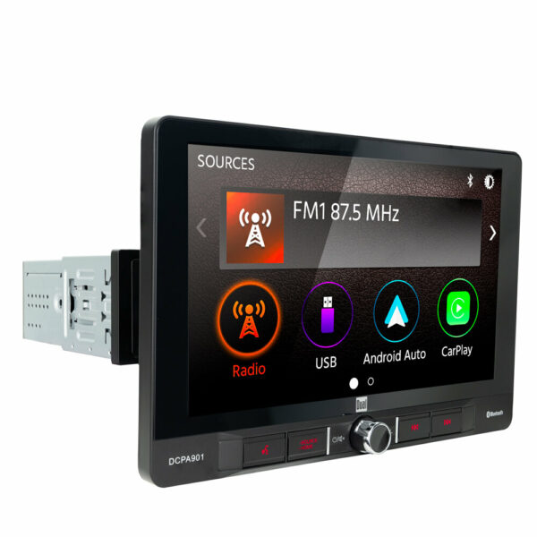 dcpa901 angled car radio view