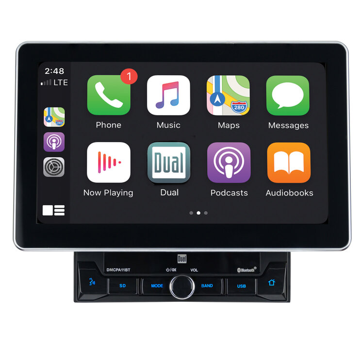 Dual Electronics - 10.1 AV Media Receiver with Apple CarPlay and Android  Auto - DMCPA11BT