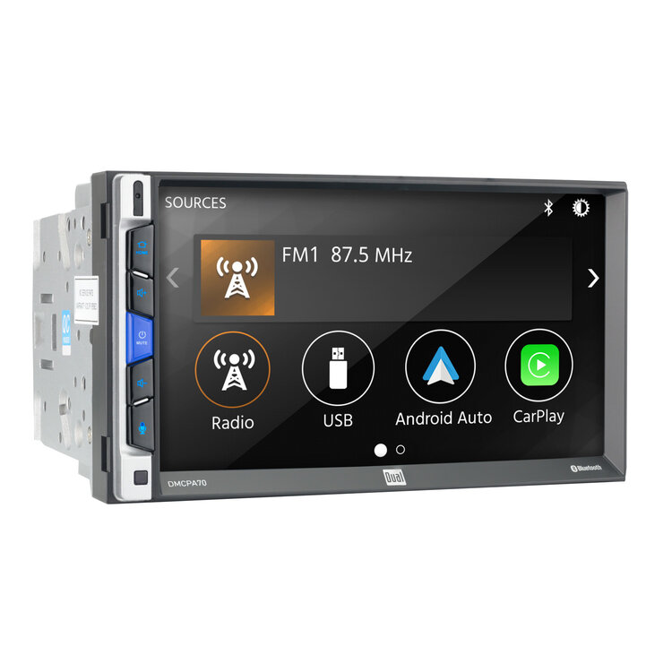 Dual Electronics - 7 AV Media Receiver with Apple CarPlay and Android Auto  - DMCPA70