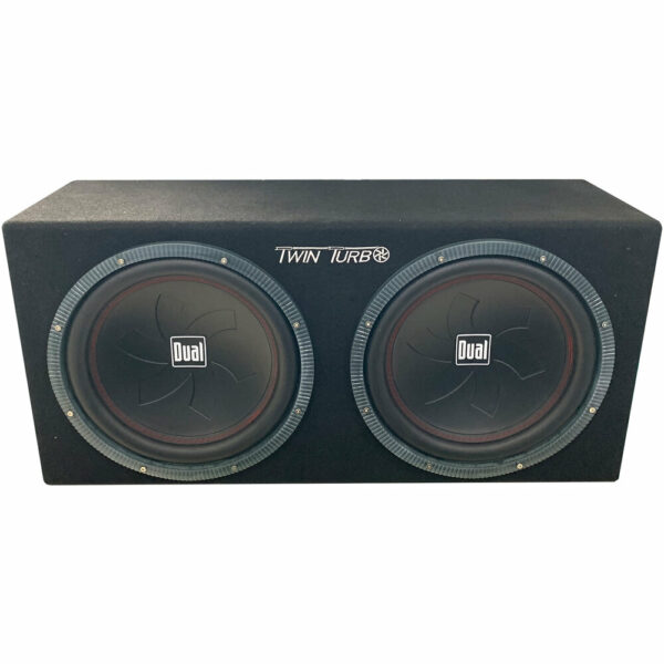 dsre212 dual front angled view of subwoofer