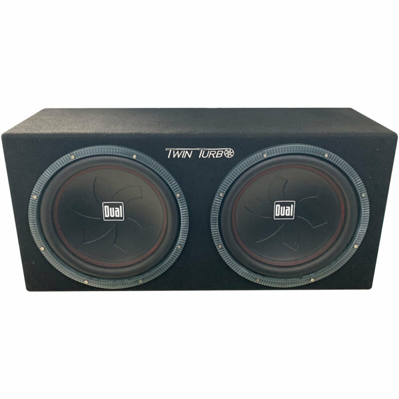 dsre212 dual front angled view of subwoofer