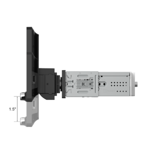 car radio side view