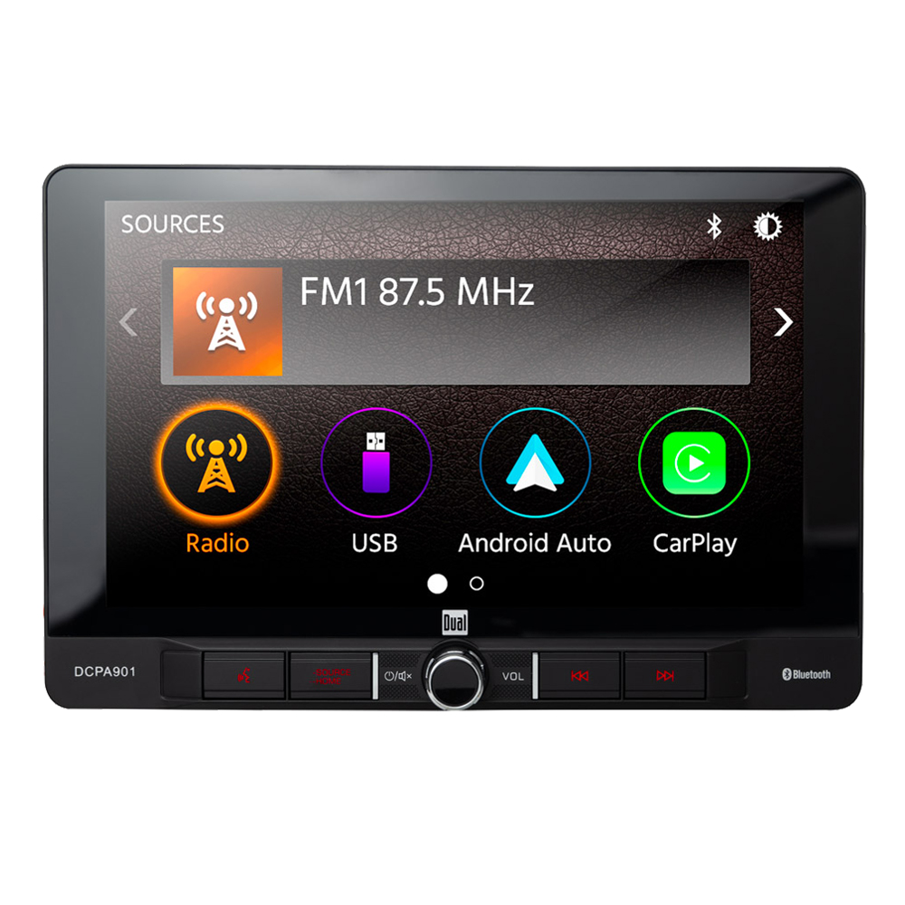 Dual - 9 AV Media Receiver with Apple CarPlay and Android Auto