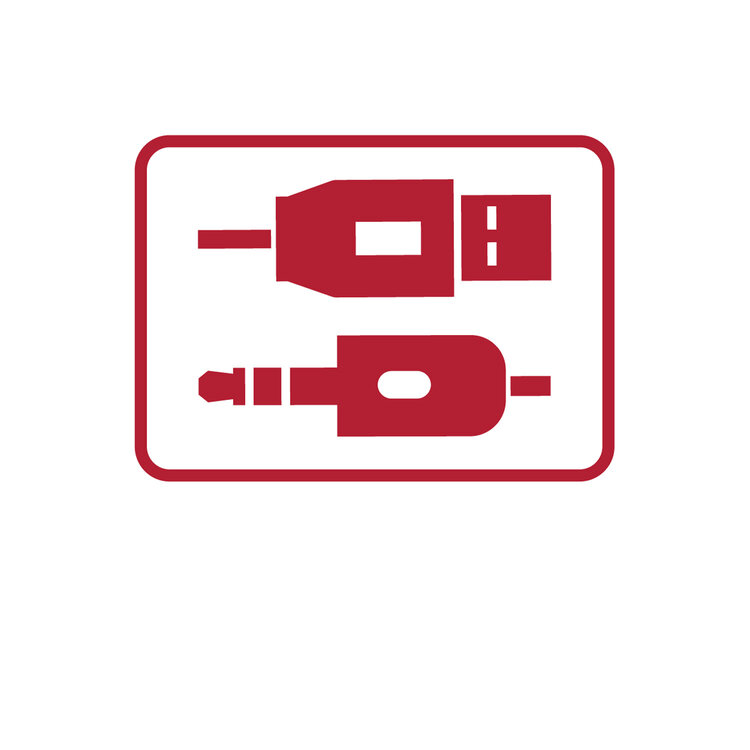 USB input and aux 3.5mm input Icon