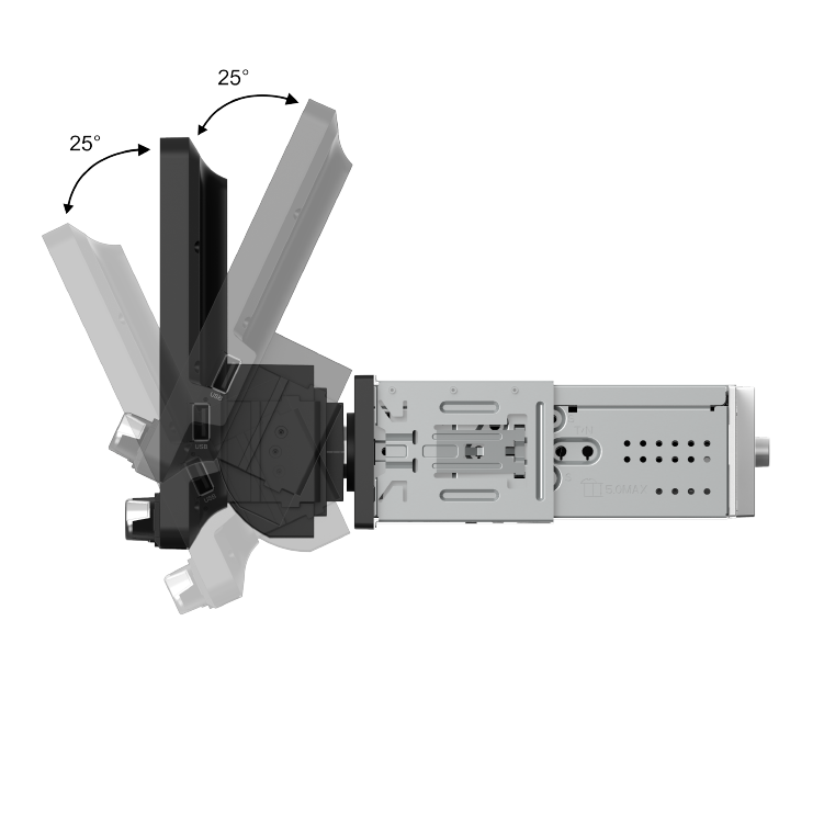 radio left side tilt angles