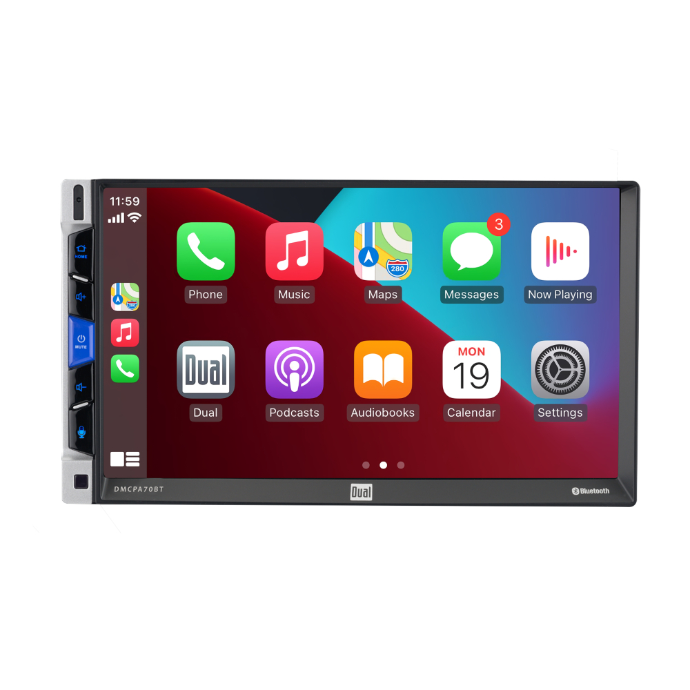 dmcpa70bt car stereo front view