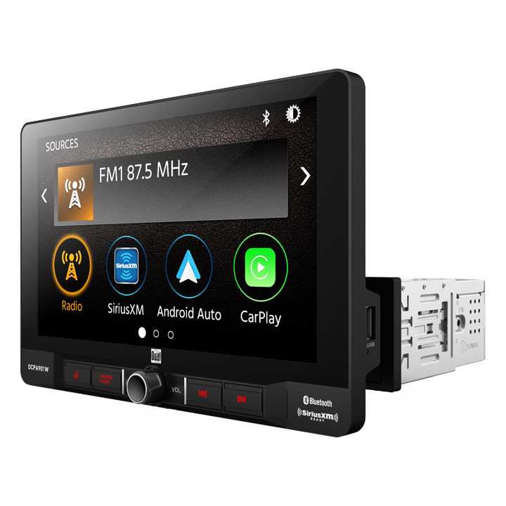 Autoradio bluetooth 1 Din avec Wireless Apple Carplay-Android Auto 7'' Écran Tactile Autoradio