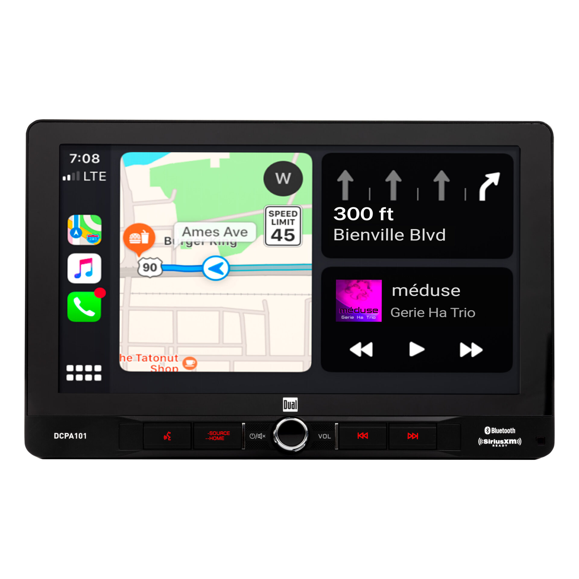 7 Receiver with Apple CarPlay, Android Auto, and Camera Combo