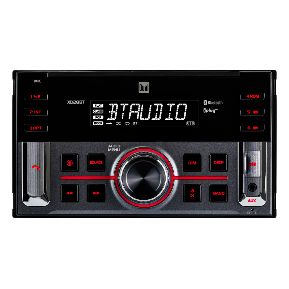 Planetaudio 1 DIN Bluetooth Digital Media Receiver – USB, Aux, Remote, No CD