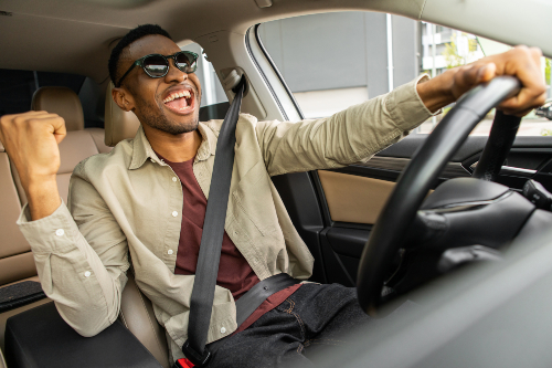 android auto guy in car