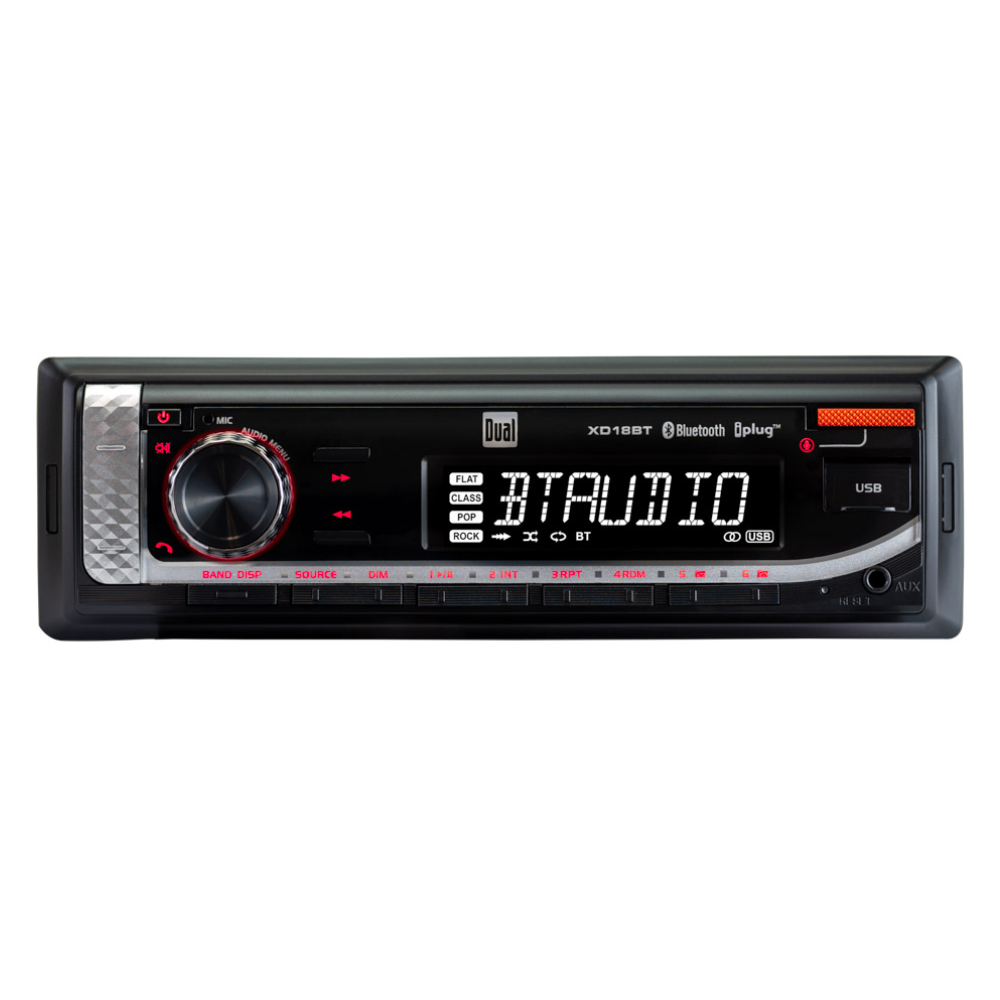 Radio Bluetooth Autoradio Vintage Dual Knob MP3 Player FM Tuner