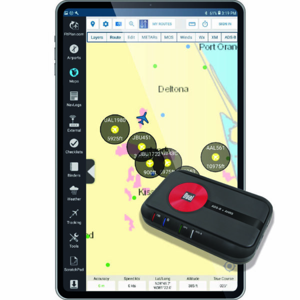 android xgps190 flight plan