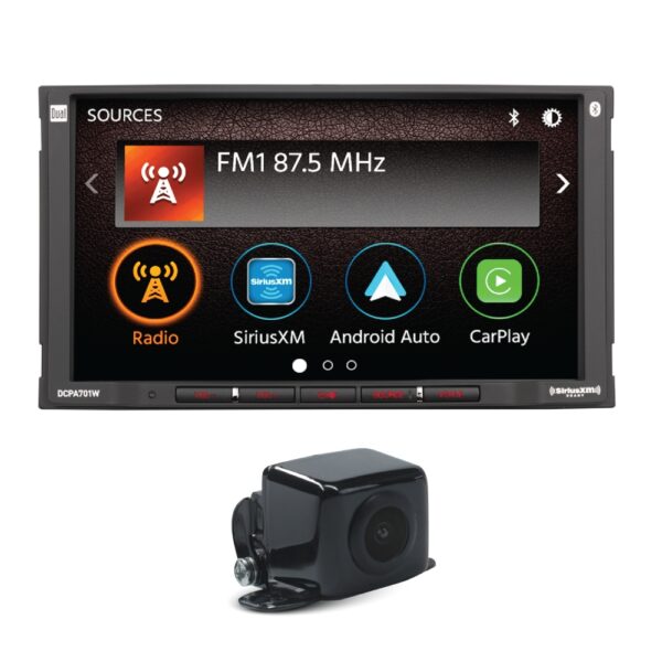 7" AV Media Receiver with Wireless Apple CarPlay, Android Auto, and Camera Combo - DCPA701W-BC
