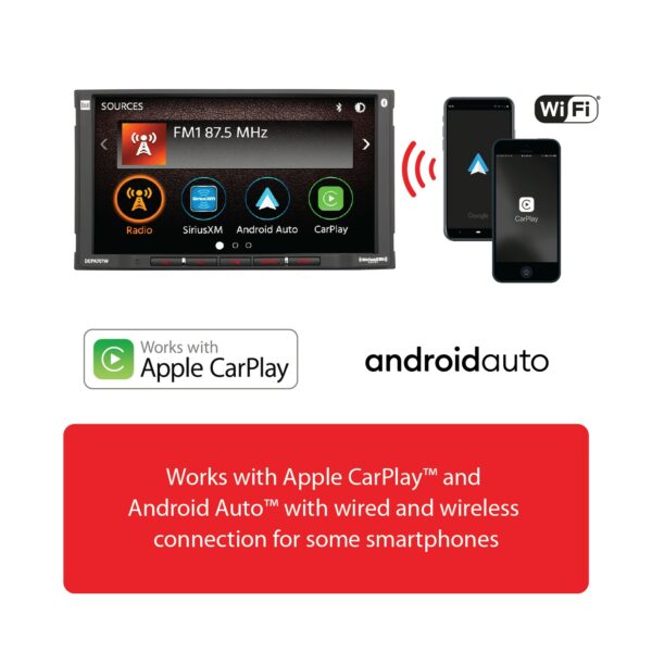 7" AV Media Receiver with Wireless Apple CarPlay, Android Auto, and Camera Combo - DCPA701W-BC - Image 14