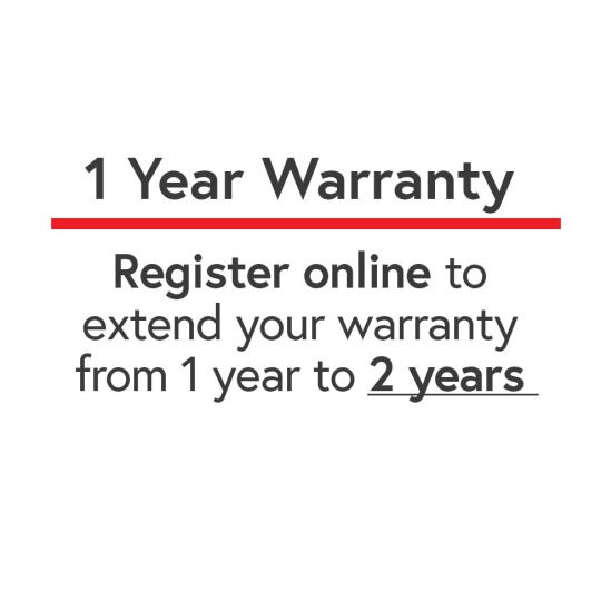 extend warranty from 1 year to 2 year badge
