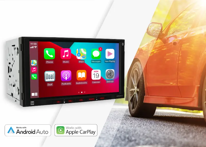 7-Inch Car Radio with Apple CarPlay & Android Auto - DCPA701-4