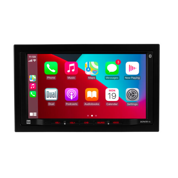 DCPA701-4 Double Din Car Radio with Trim Ring