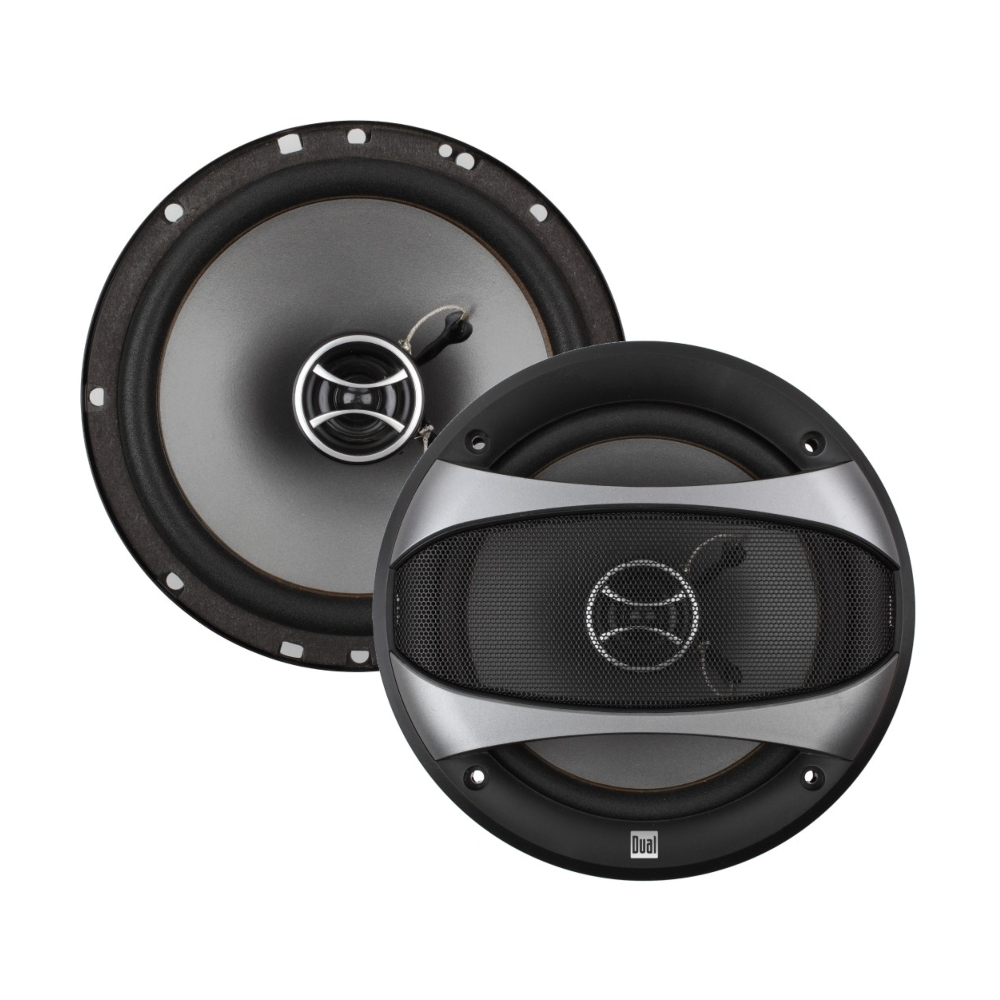 D65SP car speaker showing pair one with grille and one without