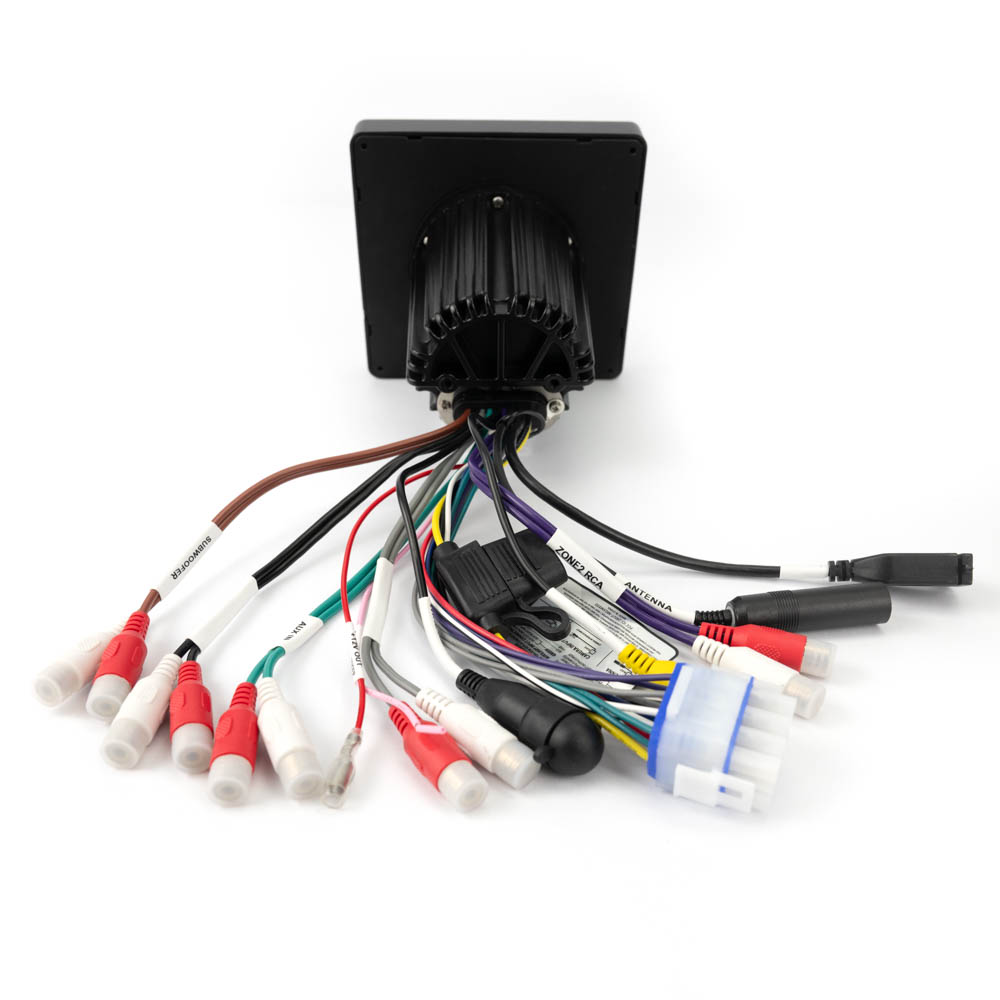 mxsgh50 rear view of gauge hole media receiver with wires and connections