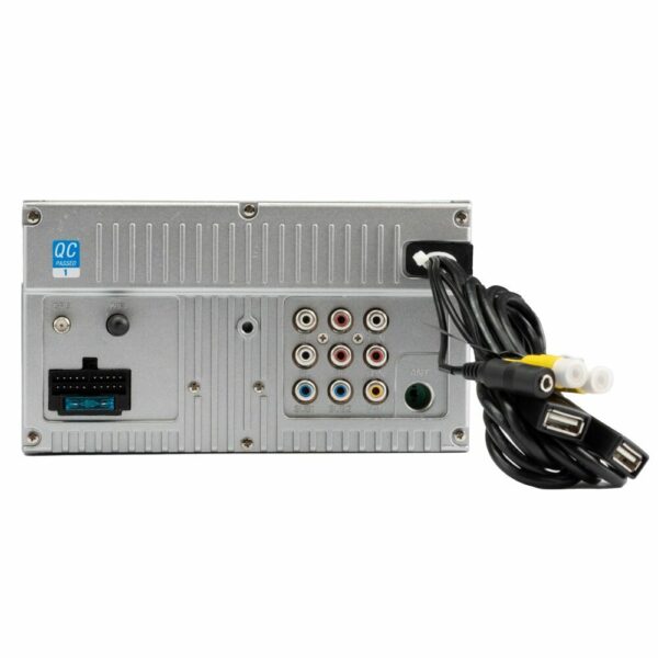 car stereo rear view of inputs and outputs