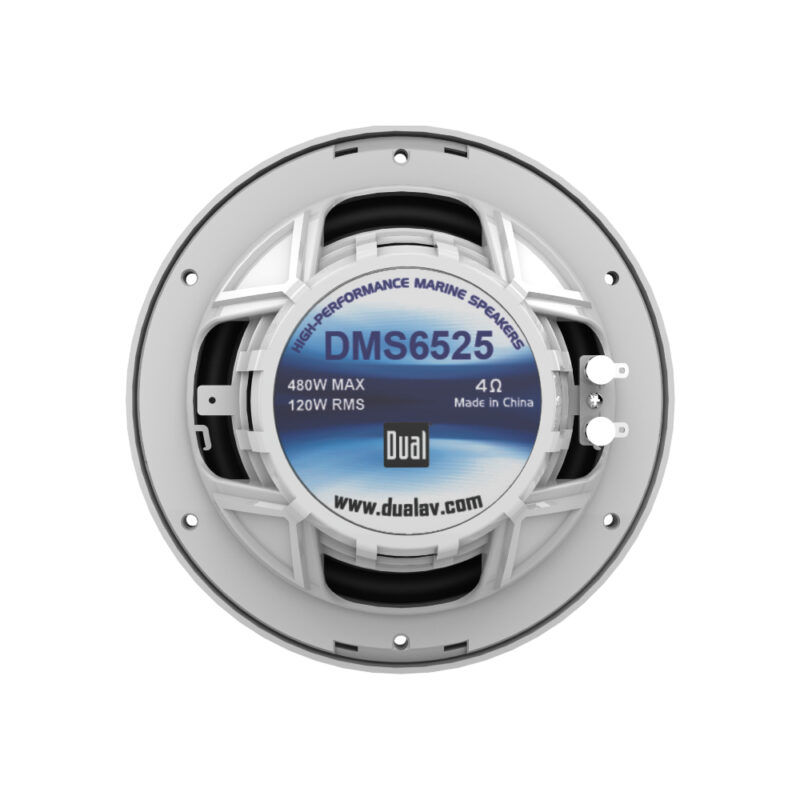 dms6525 rear side of marine speaker