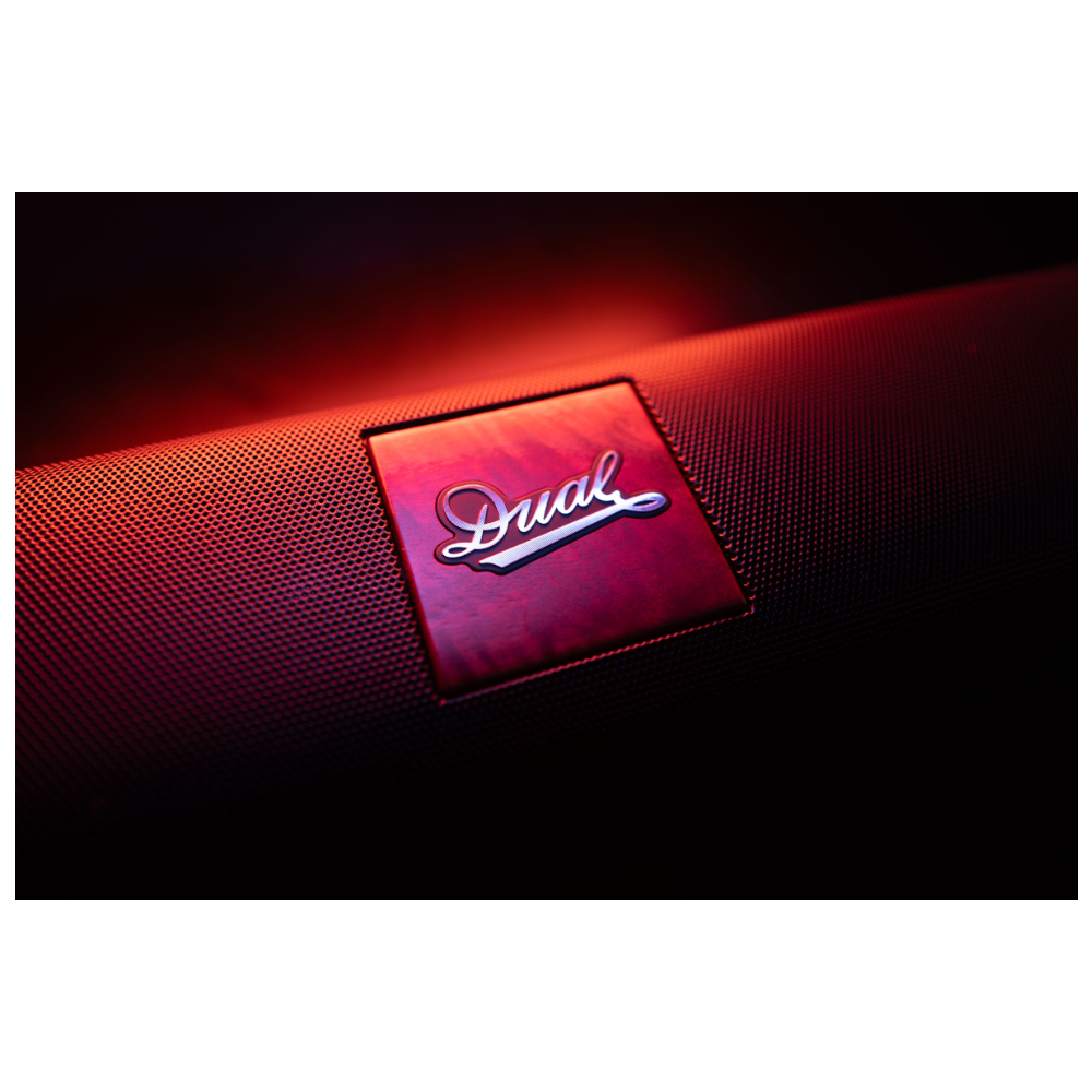 illuminated dual heritage logo on soundbar